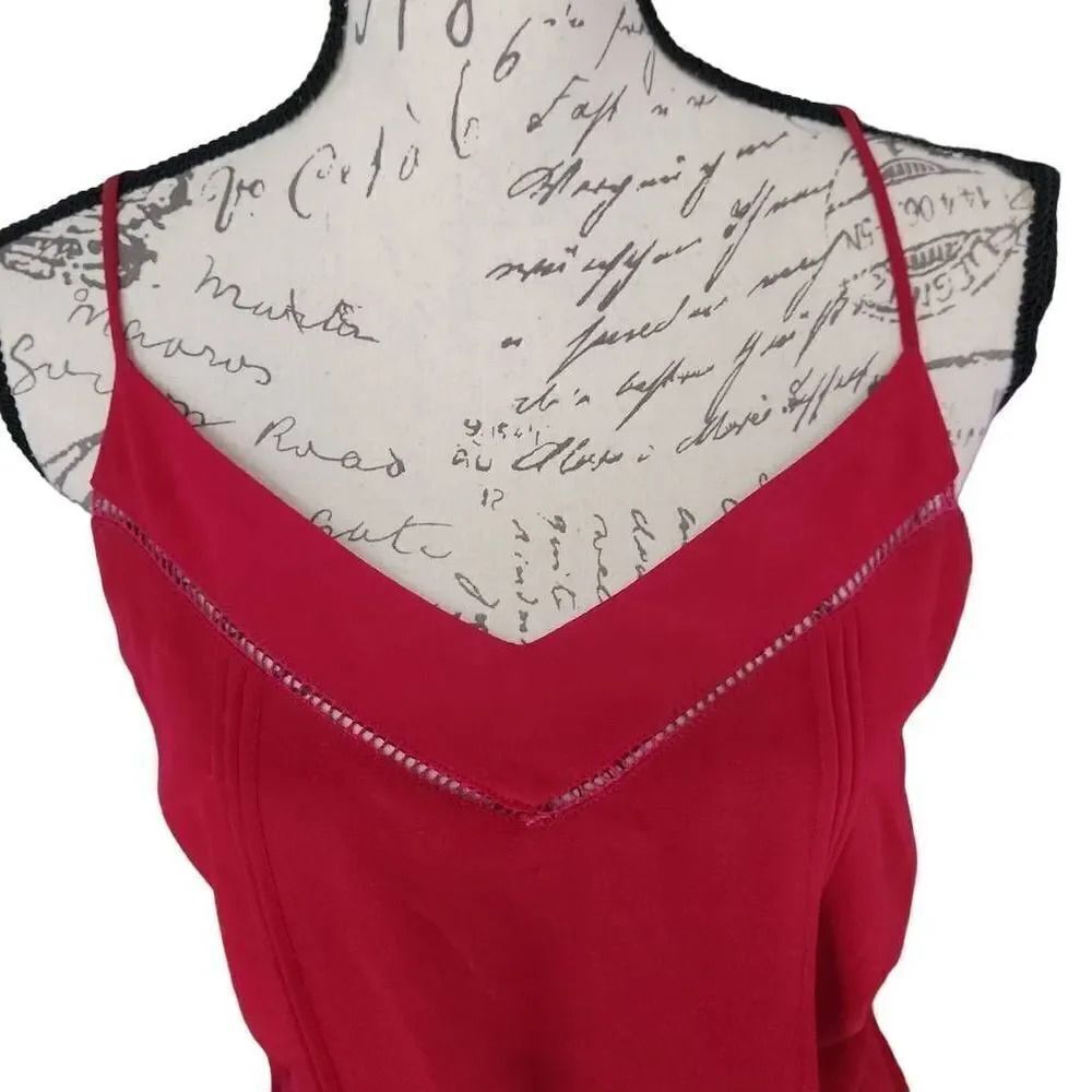 Naked Zebra Ladies Red Spaghetti Strap Tie Waist Dress - Size Small - Picture 6 of 10